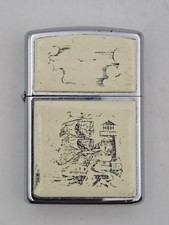 Zippo Scrimshaw C VII (March 1991) - Vintage Sailboat and Headlight Lighter - Used picture