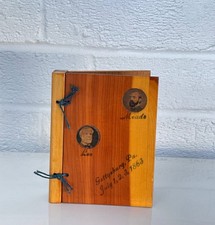 Vintage Gettysburg, PA July 1,2,3, 1863 Souvenir Lee & Meade Wooden Book picture