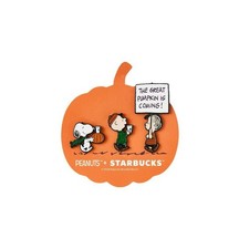 Starbucks 2026 Korea x Peanuts Snoopy Pumpkin Pin Badge Set Online Exclusive picture