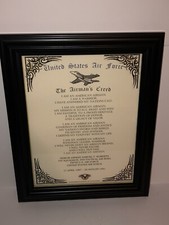 U.S. AIR FORCE ~ 'THE AIRMAN'S CREED' PRINT / w/Free Custom Printing picture