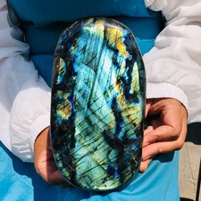 5.23LB Natural labradorite quartz crystal Mineral specimen energy Reiki healing picture