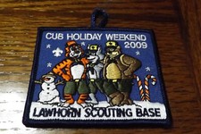 BOY SCOUT PATCH 2009 LAWHORN SCOUTING BASE CUB HOLIDAY WEEKEND picture