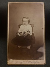 Antique CDV Carte de Visite Photo Sweetest Little Child Sitting in Chair picture
