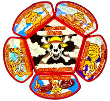 BSA TWIN RIVERS COUNCIL 19 OA KITTAN 2026 JAMBOREE 6-PATCH LUFFY ANIME ONE PIECE picture