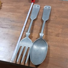 Vintage Spoin & Fork Set, 2-Piece Original Aluminum Set 21
