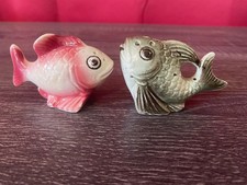 Fish Salt and Pepper Shakers Vintage Occupied Japan MM picture
