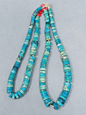 Santo Domingo, Hopi Pueblo  Turquoise JACLA Pendant Drop  Earrings 4.1/2