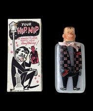Vintage 1950s Garvin Milbit Hip Nip Hip-Nip Novelty Flask | Vintage Barware Gift picture