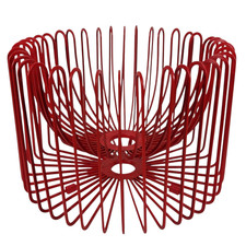 Vintage Ikea Trådig Fruit Basket – Ehlen Johansson Red Wire Bowl 1990s picture