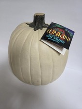 Funkins Carvable Pumpkin Halloween 14” Hobby Lobby 2014 Artificial Pumpkin White picture