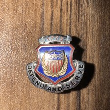 MILITARY US Army Adjutant General Corps DUI DI Pin Clutchback Crest Medal DI-8 picture