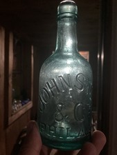Antique Soda Bottle Johnston & Co Philadelphia READ picture