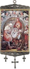 Catholic Orthodox Nativity of Christ Byzantine Tapestry Icon with Crosses 18