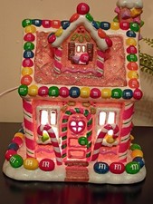 Vintage M&M's Candy Gingerbread House Christmas Light Up Kurt S Adler TESTED  picture