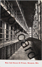 WAUPUN WI PRISON, New Cell House, Stanley Johnson Photographer postcard jj416 picture