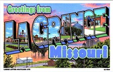 Greetings from the LA GRANGE, Missouri Large Letter Linen postcard  6J-H30 picture