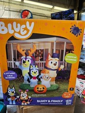 Gemmy 6.5ft Wide Bluey Family Halloween Scene Inflatable picture