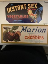 Authentic 1940s1950s produce crate labels / can foods etc. picture