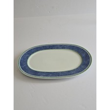 Villeroy & Boch Switch 3 Porcelain Oval Platter Blue Green Germany 13.75
