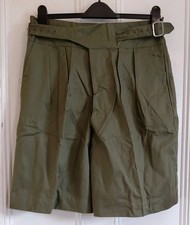 Genuine Unworn Vintage 1950 Pattern British Army Drill Shorts Cross Belt W/34