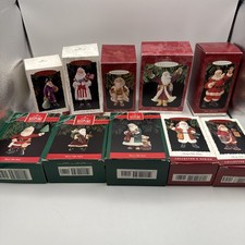 VTG Hallmark Ornaments Merry Olde Santa Complete Series Set of  10 w/boxes picture