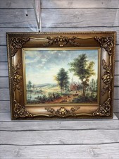 Antique Victorian Gold Gesso Picture Frame Ornate Rococo Baroque Art 19 X 23 picture