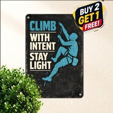 vintage inspirational tin metal signs home dcor climbing picture