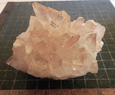 Rare Light Pink Quartz Crystal Cluster Geode.  Natural Rose Stone Specimen picture