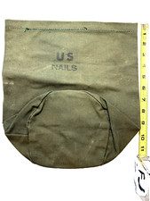 VINTAGE U.S. CANVAS NAIL BAG MADE BY SHEA CANVAS AND ALUMINUM PRODUCTS picture