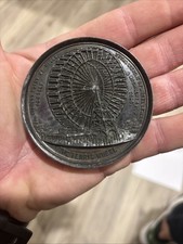 1893 Chicago Worlds Fair Ferris  Wheel Medallion picture