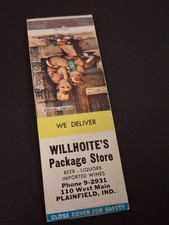 Vintage Indiana Matchbook “Willhoite's Package Store