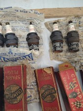 NOS Vintage Champion R-11 Brass Hat Spark Plugs  Flathead Ford 5 Pcs picture