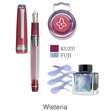 SAILOR Pro Gear Slim Fountain Pen Manyo II Wisteria 14K F Nib w/Fuji Ink Set NEW picture
