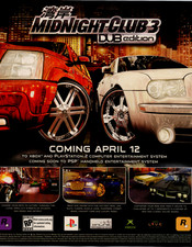 Midnight Club 3 DUB Edition Video Game Ad Poster 2005 PS2 Xbox PSP Promo picture