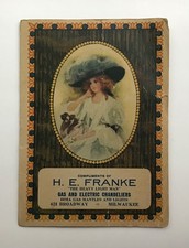 Antique 1911 Hand Sewing Needles Advertising Calendar H E Franke Milwaukee picture