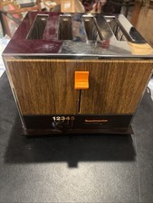 mid century modern Chrome 4 Slice toaster vintage toastmaster excellent picture
