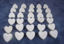 Vtg. Novelty Plastic White Hearts 30 Pcs. Button Set With Shanks Crafts Sewing picture