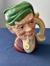 ROYAL DOULTON LEPRECHAUN TOBY MUG WITH RAINBOW HANDLE HN 4827 picture
