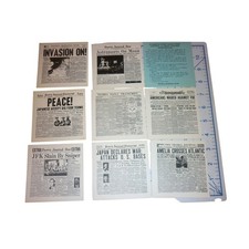 Peoria Journal Star 8 Famous Front Pages Miniature Illinois Newspaper Ephemera picture
