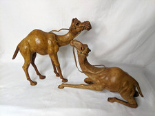 Vintage Liberty's Of London Leather Camels Figurines picture