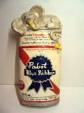 Vintage Chalkware/Ceramic Beer Can Art HTF 1970's Bar Advertising Pabst Beer picture