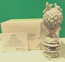 LENOX The TOPIARY TREASURE BOX with -- Gold Dove Charm -- -- NEW in BOX with COA picture