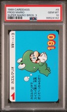 PSA 10 1989 Bandai Carddass Super Mario Bros. 3 Frog Mario #8 picture
