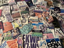 100 Pack Graffiti Stickers by Ekwa One – Assorted Vinyl, Holographic, Drawn  picture