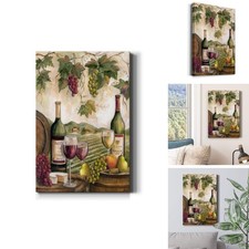 Renditions Gallery Vineyard Art, Red & White Wine, Cheese & Grapes, 18x27 in picture