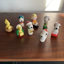 Vintage 1960s-70s Peanuts Snoopy Ceramic Figurine Ornaments United Feature Japan picture