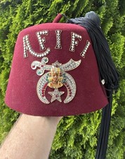 Afifi RED FEZ HAT VINTAGE  Tacoma Washington MASONIC FREEMASONRY SHRINER picture