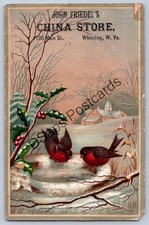 K55/ Victorian Trade Card c1890s Wheeling West Virginia Friedel's China  424 picture