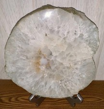 VTG Large Natural Agate Crystal Slice Polished Quartz Geode Healing Metaphysical picture