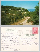 Woodcliff Park Long Island Sound Baiting Hollow NY Postcard 1955 Kodachrome picture